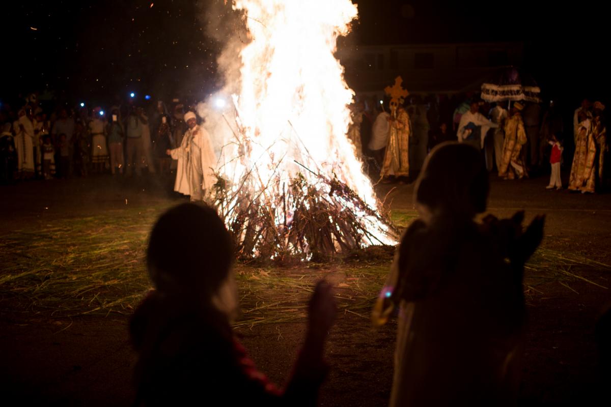 Bonfire at St. Michael's Orthodox Church